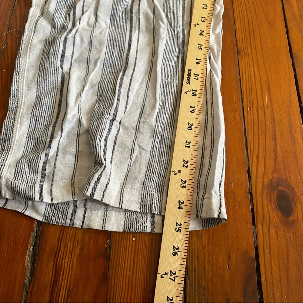 Dash Washable Linen Black & White Stripped Cropped Pant Size 2X NWT - Picture 4 of 9